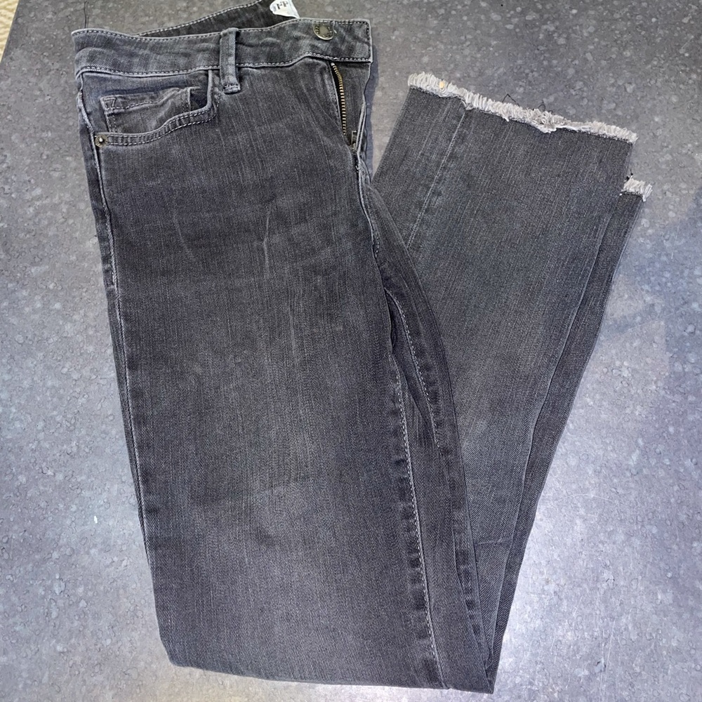 Free people straight cropped jeans